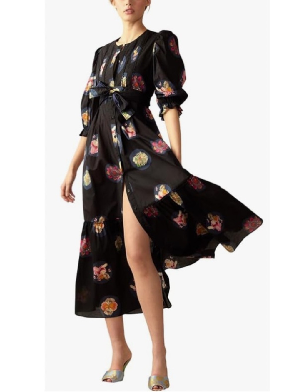 Cynthia Rowley Moonlit Fleur Voile Midi Dress